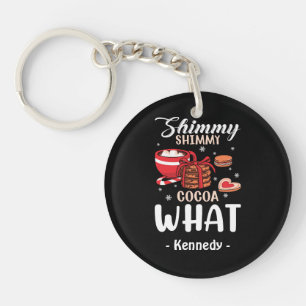 Porte-clés Chocolat chaud amusant et biscuit hiver