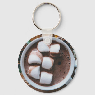 Porte-clés Chocolat chaud et cacao de marshmallows