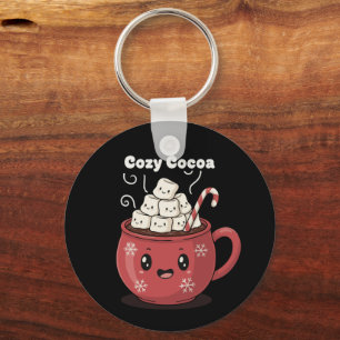 Porte-clés Chocolat Chaud Mignon Kawaii Noël