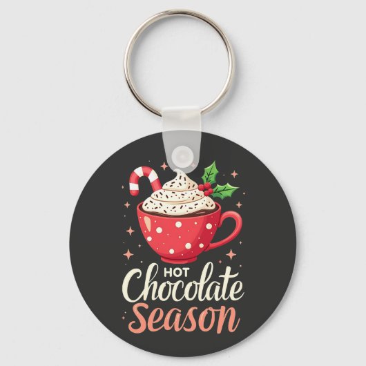 Porte-clés Chocolat chaud saison Amateurs de Noël (Recto)