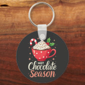 Porte-clés Chocolat chaud saison Amateurs de Noël (Recto)