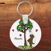 Porte-clés Chocolat d'eau d'été personnalisé Labrador (Recto)