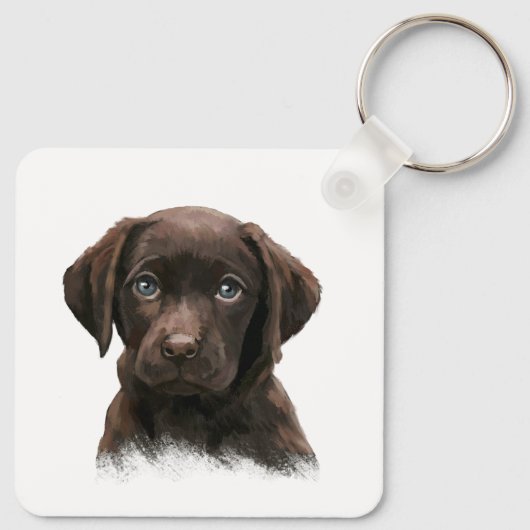 Porte-clés Chocolat Lab Chien (Dos)