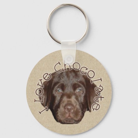 Porte-clés Chocolat Lab Pup (Recto)