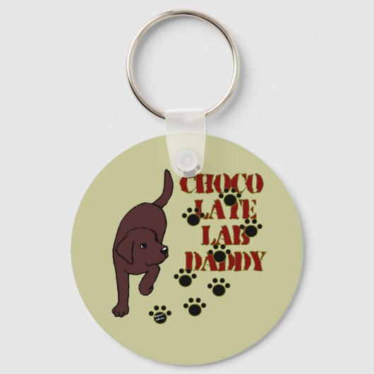 Porte-clés Chocolat Labrador Daddy (Recto)