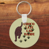 Porte-clés Chocolat Labrador Daddy (Recto)