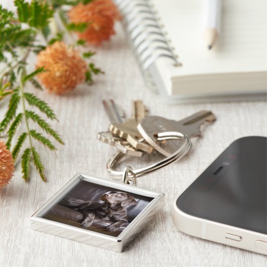 Porte-clés Chocolat labrador retriever (Côté)
