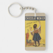 Porte-clés Chocolat Menier Petite fille Mur écriture (Devant)