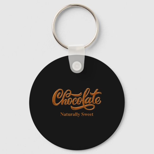 Porte-clés Chocolat Naturellement Sucré Tee Proud-femme Noire (Recto)