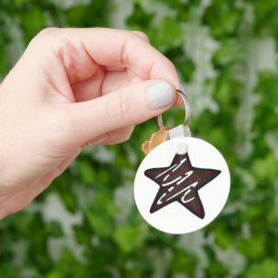 Porte-clés Chocolat Peppermenthe étoile Noël Gite Cookie