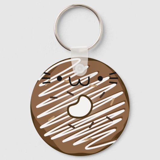Porte-clés Chocolate Cat Donut Keychain Stretched (Recto)