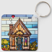Porte-clés Choeur de la Terre - Petit Vitrail de la Maison - (Dos)