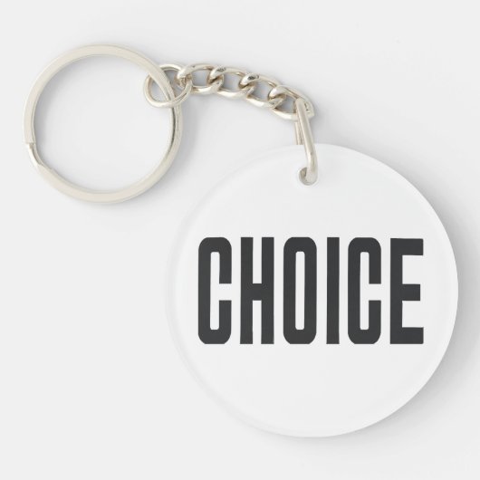 Porte-clés CHOICE 80s Style Body Déclaration politique (Devant)