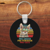 Porte-clés Choice Pro Feminism Pro Cats Droits des femmes Fem (Recto)