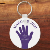 Porte-clés Choisir de contester le 8 mars Journée des femmes (Recto)