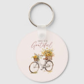 Porte-clés Choisissez d'être reconnaissant - Vélo et automne  (Recto)