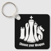 Porte-clés Choisissez votre arme stylisée jeu d'échecs (Recto)