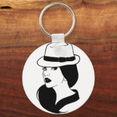 Porte-clés Chola Mexicaine Latina Fille Femme Visage Art (Recto)