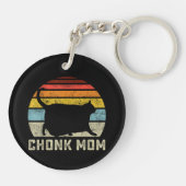 Porte-clés Chonk Chat Maman Échelle Mème Drôle Retro Style ma (Dos)