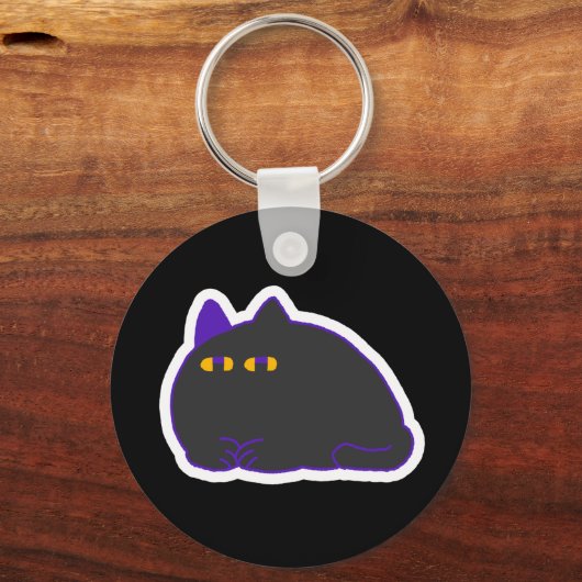 Porte-clés Chonky Black Cat Keychain  (Recto)