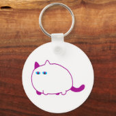 Porte-clés Chonky White Cat Keychain (Recto)