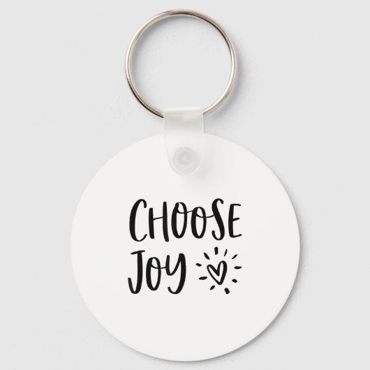 Porte-clés Choose Joy Hapness Heart Insrational Motivational  (Recto)