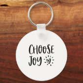 Porte-clés Choose Joy Hapness Heart Insrational Motivational  (Recto)