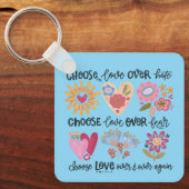 Porte-clés Choose love over hate. Choose love over fear. (Recto)