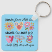 Porte-clés Choose love over hate. Choose love over fear. (Dos)