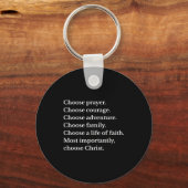 Porte-clés Choose Prayer Choose Courage Choose Adventure Choo (Recto)