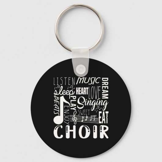 Porte-clés Chorale Chorale Chorale Chorale Notes Clef Gift (Recto)