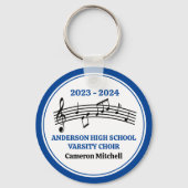 Porte-clés Chorale du lycée bleu personnalisée (Verso)