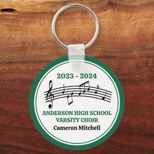 Porte-clés Chorale Green High School personnalisée (Recto)