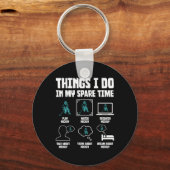 Porte-clés Choses que je fais pendant mon temps libre Les ama (Recto)