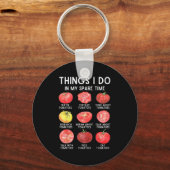 Porte-clés Choses que je fais pendant mon temps libre Tomates (Recto)