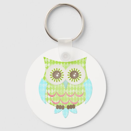 Porte-clés Chouette aux yeux clairs (Recto)