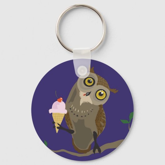 Porte-clés Chouette avec porte - clé IceCream (Recto)