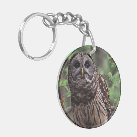 Porte-clés Chouette barrée (Devant gauche)