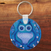 Porte-clés chouette bleue (Recto)