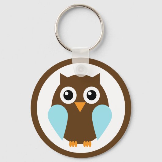 Porte-clés Chouette bleue (Recto)