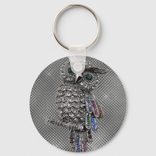 Porte-clés chouette blonde (Recto)