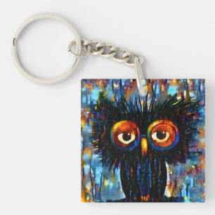 Porte-clés Chouette brillante et sage
