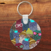 Porte-clés Chouette dans la couronne (Recto)