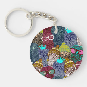 Porte-clés Chouette dans la couronne