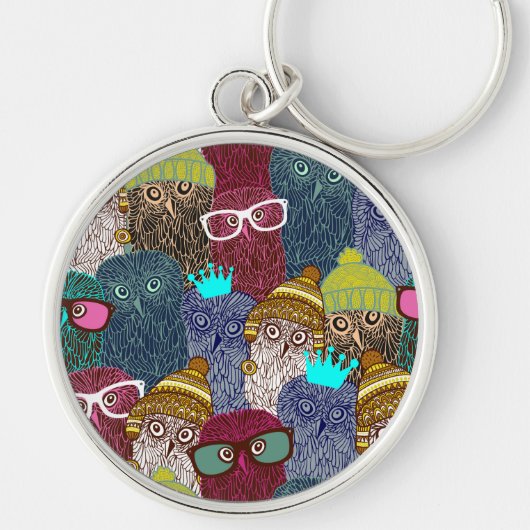Porte-clés Chouette dans la couronne (Devant)