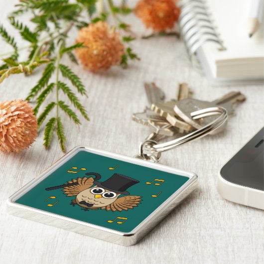 Porte-clés Chouette dansante mignonne avec notes musicales De (Côté)