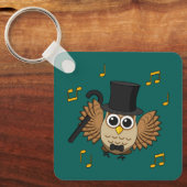 Porte-clés Chouette dansante mignonne avec notes musicales De (Recto)