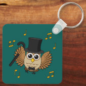 Porte-clés Chouette dansante mignonne avec notes musicales De (Verso)