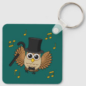 Porte-clés Chouette dansante mignonne avec notes musicales De (Dos)