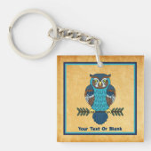 Porte-clés Chouette d'art populaire nordique (Devant)